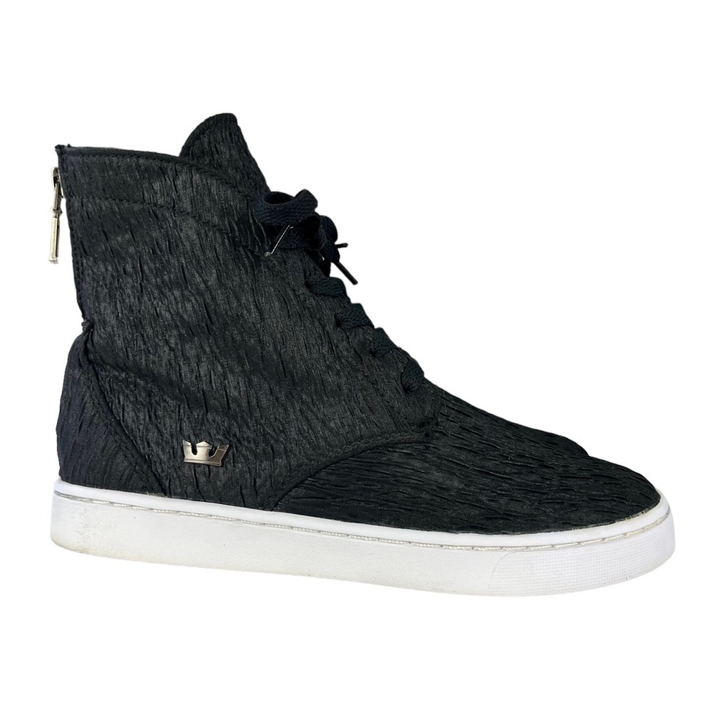 Supra Black Hi Top Sneaker Boots Womens Size 7